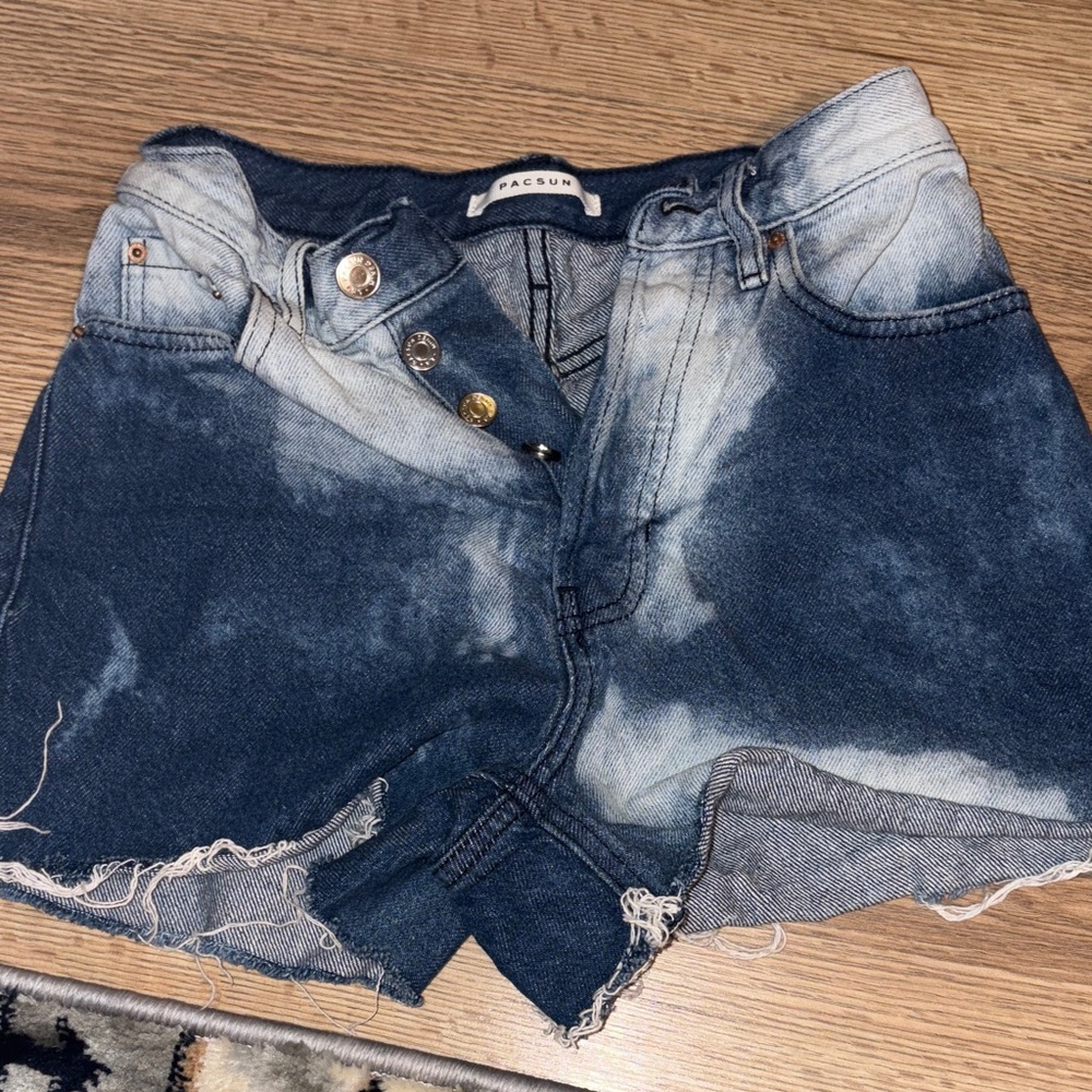 PacSun Two-Tone Blue Jean Shorts